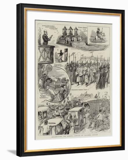 Celebrating the Queen's Jubilee at Colombo, Ceylon-William Ralston-Framed Giclee Print