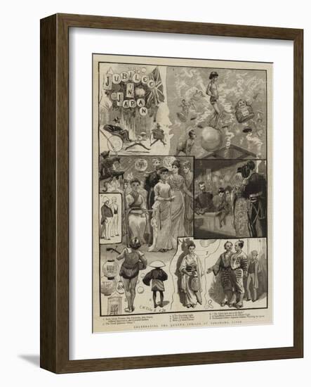 Celebrating the Queen's Jubilee at Yokohama, Japan-null-Framed Giclee Print