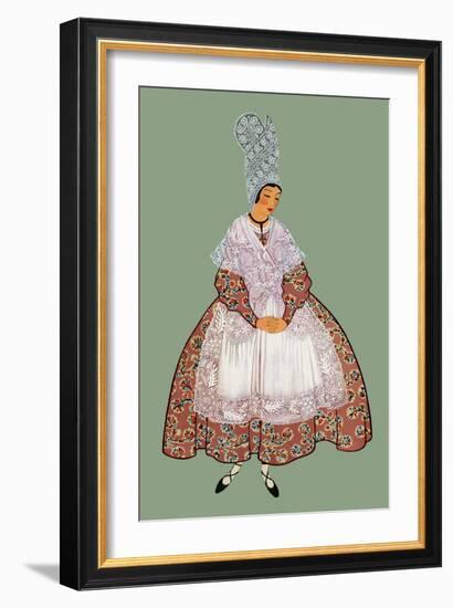 Celebration Costume of a Woman of Brittany-Elizabeth Whitney Moffat-Framed Art Print