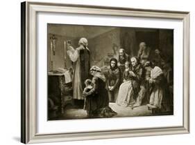 Celebration of Mass During the French Revolution-Charles Louis Lucien Muller-Framed Giclee Print