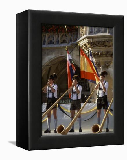 Celebration of Oktoberfest, Band in Munich, Germany-Bill Bachmann-Framed Premier Image Canvas