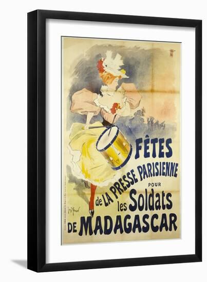 Celebration of the Parisian Press for the Soldiers of Madagascar-Georges Henri Jean Isidore Meunier-Framed Giclee Print