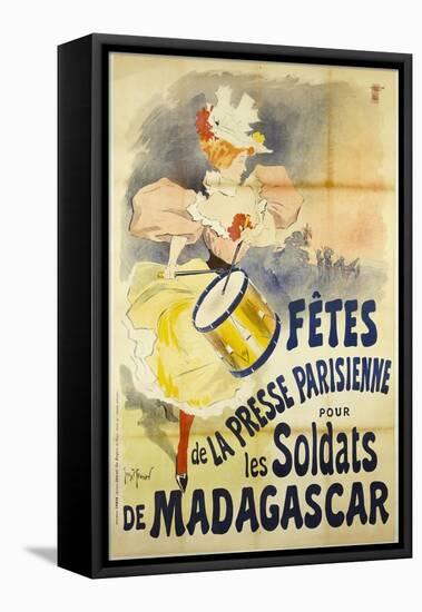 Celebration of the Parisian Press for the Soldiers of Madagascar-Georges Henri Jean Isidore Meunier-Framed Premier Image Canvas
