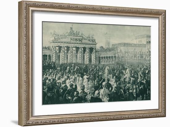 Celebrations for Prussia's Victory in the Franco-Prussian War, Berlin, 16 June 1871-Wilhelm Camphausen-Framed Giclee Print