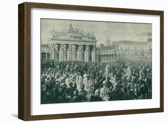 Celebrations for Prussia's Victory in the Franco-Prussian War, Berlin, 16 June 1871-Wilhelm Camphausen-Framed Giclee Print