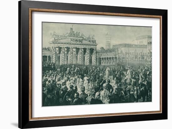 Celebrations for Prussia's Victory in the Franco-Prussian War, Berlin, 16 June 1871-Wilhelm Camphausen-Framed Giclee Print