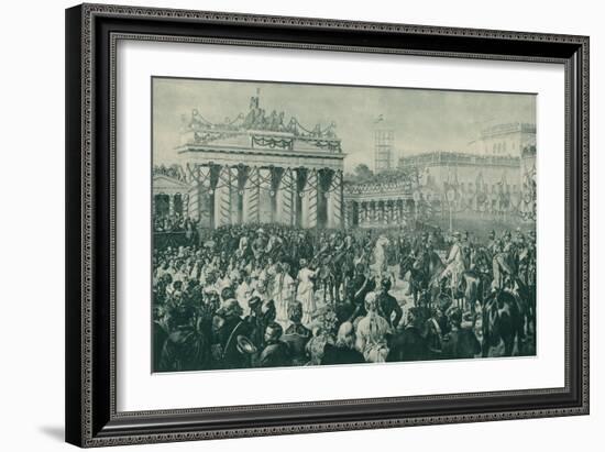 Celebrations for Prussia's Victory in the Franco-Prussian War, Berlin, 16 June 1871-Wilhelm Camphausen-Framed Giclee Print