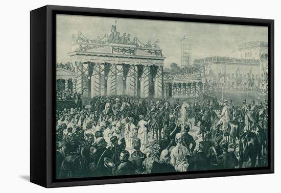 Celebrations for Prussia's Victory in the Franco-Prussian War, Berlin, 16 June 1871-Wilhelm Camphausen-Framed Premier Image Canvas