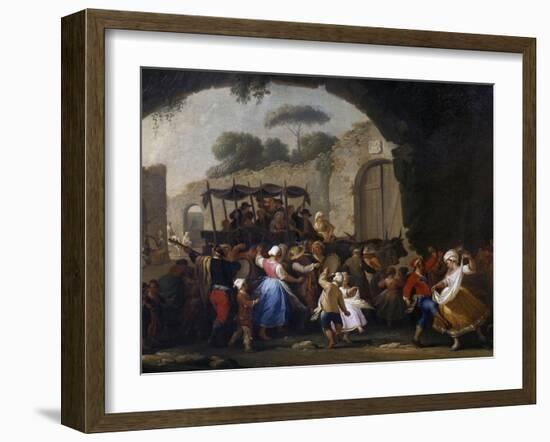 Celebrations in Honor of the Madonna of the Arch, 1778-Pietro Fabris-Framed Giclee Print