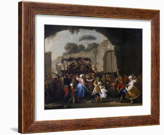 Celebrations in Honor of the Madonna of the Arch, 1778-Pietro Fabris-Framed Giclee Print