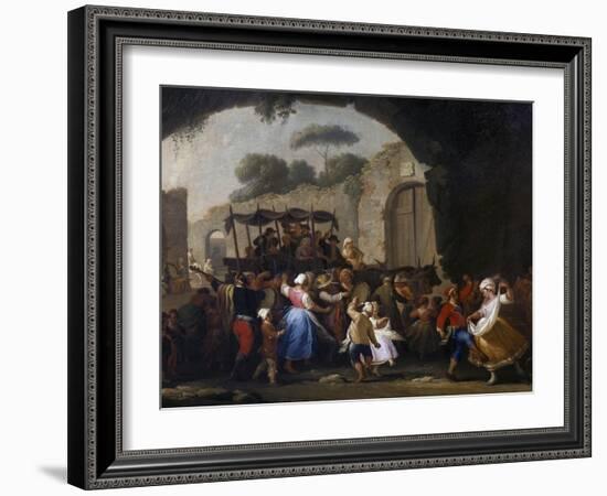 Celebrations in Honor of the Madonna of the Arch, 1778-Pietro Fabris-Framed Giclee Print