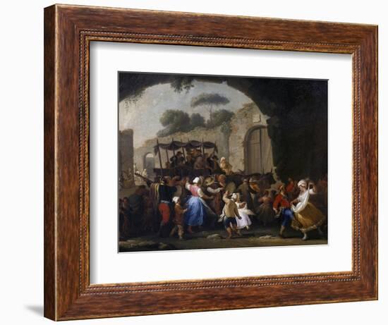 Celebrations in Honor of the Madonna of the Arch, 1778-Pietro Fabris-Framed Giclee Print