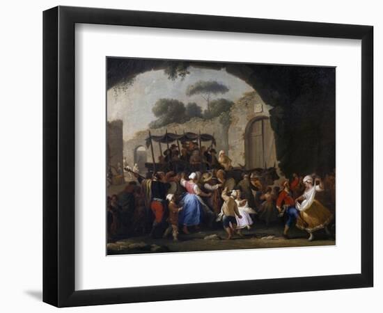 Celebrations in Honor of the Madonna of the Arch, 1778-Pietro Fabris-Framed Giclee Print