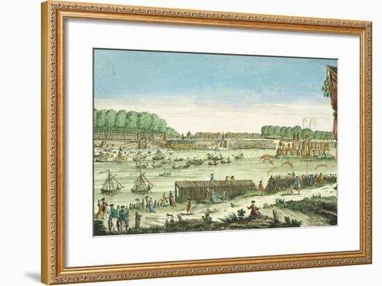 Celebrations on the Water to Mark the Beginning of Peace and the End of the Seven Year War, 1763-null-Framed Giclee Print