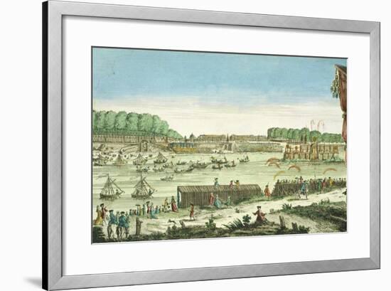 Celebrations on the Water to Mark the Beginning of Peace and the End of the Seven Year War, 1763-null-Framed Giclee Print