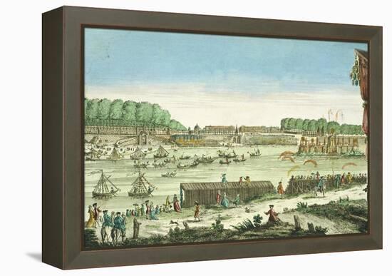 Celebrations on the Water to Mark the Beginning of Peace and the End of the Seven Year War, 1763-null-Framed Premier Image Canvas