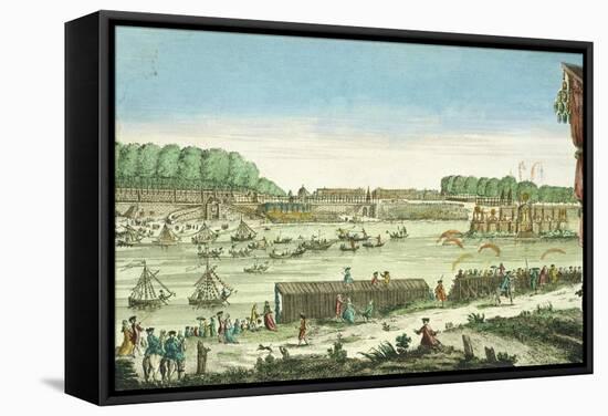 Celebrations on the Water to Mark the Beginning of Peace and the End of the Seven Year War, 1763-null-Framed Premier Image Canvas