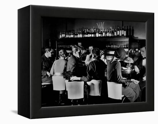 Celebrity Patrons Enjoying Drinks at This Speakeasy Without Fear of Police Prohibition Raids-Margaret Bourke-White-Framed Premier Image Canvas