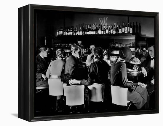 Celebrity Patrons Enjoying Drinks at This Speakeasy Without Fear of Police Prohibition Raids-Margaret Bourke-White-Framed Premier Image Canvas