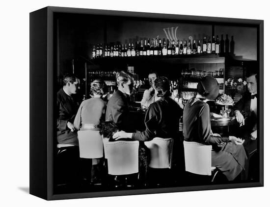 Celebrity Patrons Enjoying Drinks at This Speakeasy Without Fear of Police Prohibition Raids-Margaret Bourke-White-Framed Premier Image Canvas