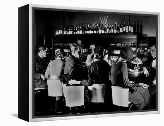 Celebrity Patrons Enjoying Drinks at This Speakeasy Without Fear of Police Prohibition Raids-Margaret Bourke-White-Framed Premier Image Canvas