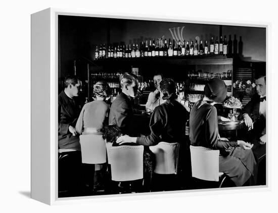 Celebrity Patrons Enjoying Drinks at This Speakeasy Without Fear of Police Prohibition Raids-Margaret Bourke-White-Framed Premier Image Canvas