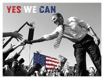 Barack Obama: Yes We Can (crowd)-Celebrity Photography-Art Print