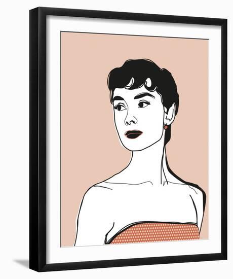 Celebrity Sketches - Fair-Otto Gibb-Framed Art Print