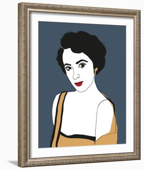 Celebrity Sketches - Glam-Otto Gibb-Framed Art Print