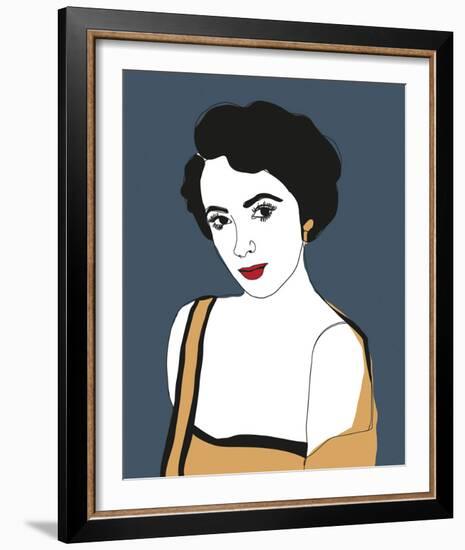 Celebrity Sketches - Glam-Otto Gibb-Framed Art Print