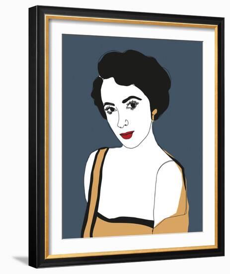 Celebrity Sketches - Glam-Otto Gibb-Framed Art Print