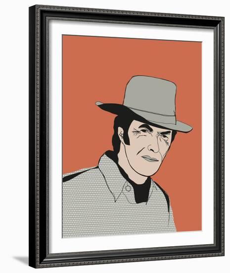 Celebrity Sketches - Western-Otto Gibb-Framed Art Print