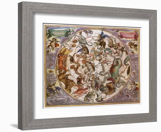 Celestial Chart, 1661-Andreas Cellarius-Framed Giclee Print