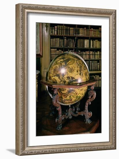 Celestial Globe with the Coat of Arms of Nicolas Fouquet-Vincenzo Coronelli-Framed Giclee Print