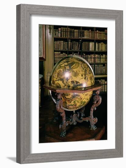 Celestial Globe with the Coat of Arms of Nicolas Fouquet-Vincenzo Coronelli-Framed Giclee Print