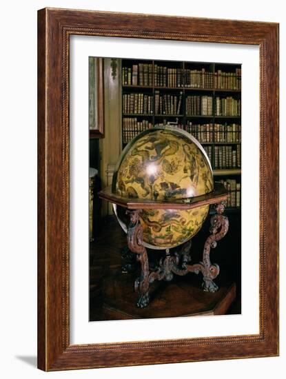Celestial Globe with the Coat of Arms of Nicolas Fouquet-Vincenzo Coronelli-Framed Giclee Print
