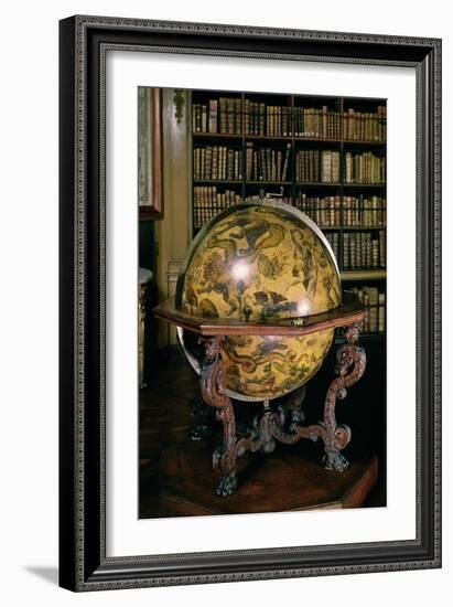 Celestial Globe with the Coat of Arms of Nicolas Fouquet-Vincenzo Coronelli-Framed Giclee Print