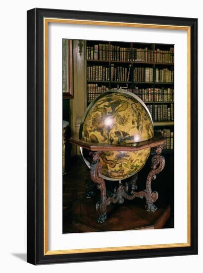 Celestial Globe with the Coat of Arms of Nicolas Fouquet-Vincenzo Coronelli-Framed Giclee Print