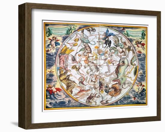 Celestial Planisphere, 1660-Andreas Cellarius-Framed Giclee Print