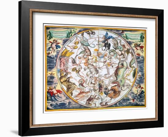 Celestial Planisphere, 1660-Andreas Cellarius-Framed Giclee Print