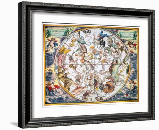 Celestial Planisphere, 1660-Andreas Cellarius-Framed Giclee Print