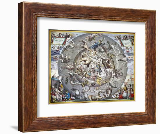 Celestial Planisphere, 1660-Andreas Cellarius-Framed Giclee Print