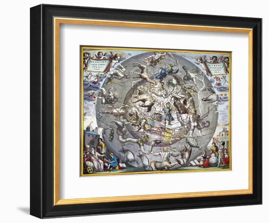 Celestial Planisphere, 1660-Andreas Cellarius-Framed Giclee Print