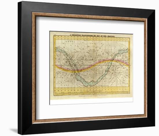 Celestial Planisphere, or Map of the Heavens, c.1835-Elijah H^ Burritt-Framed Art Print