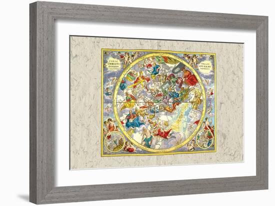 Celestial Sky Chart-Andreas Cellarius-Framed Art Print