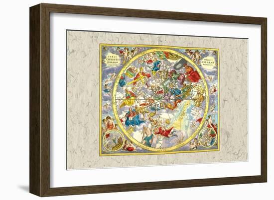 Celestial Sky Chart-Andreas Cellarius-Framed Art Print