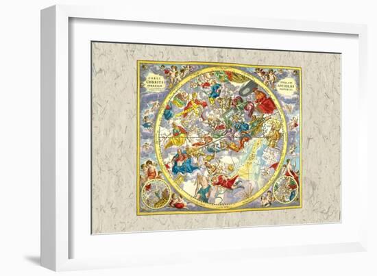 Celestial Sky Chart-Andreas Cellarius-Framed Art Print