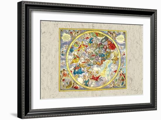 Celestial Sky Chart-Andreas Cellarius-Framed Art Print