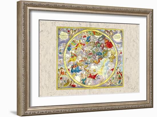 Celestial Sky Chart-Andreas Cellarius-Framed Art Print