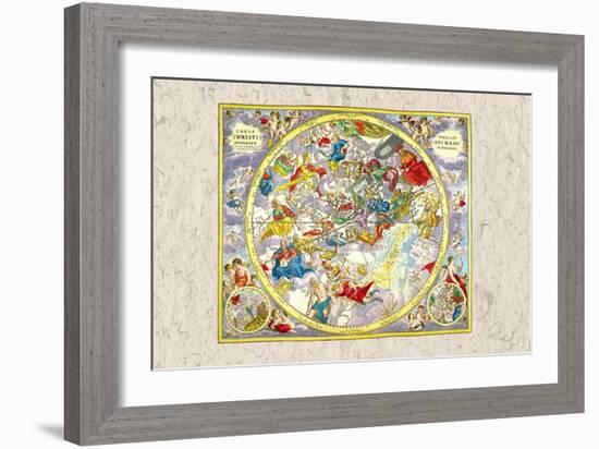 Celestial Sky Chart-Andreas Cellarius-Framed Art Print